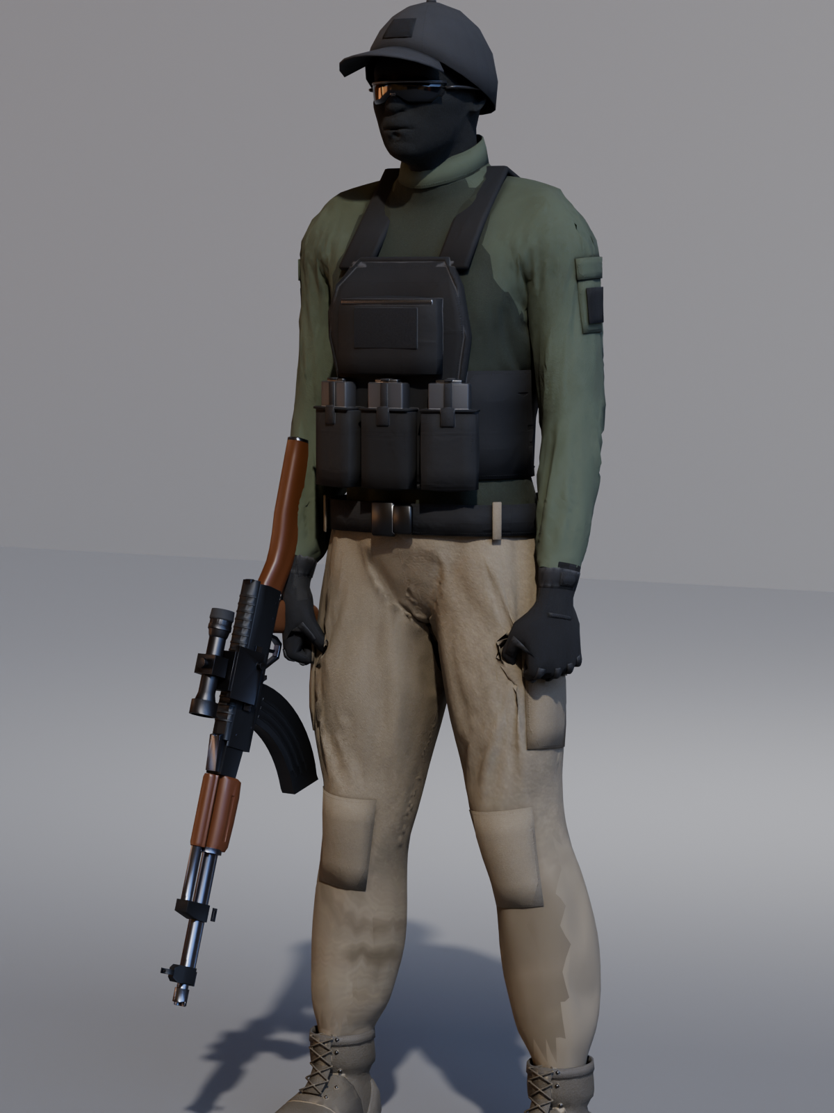 Rifle pose